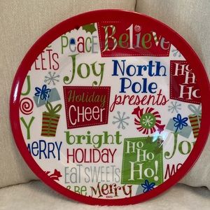 Christmas Plate just right to leave Santa’s cookies in when he comes at night